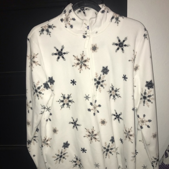 Laura Scott Tops - Quarter Zip fleece pullover
